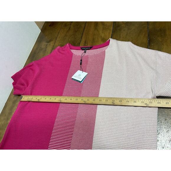 Ming Wang Mélange Colorblock Knit Shift Minidress Size Medium NWT - Picture 3 of 8